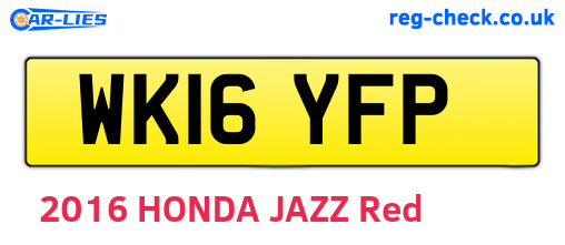 WK16YFP are the vehicle registration plates.