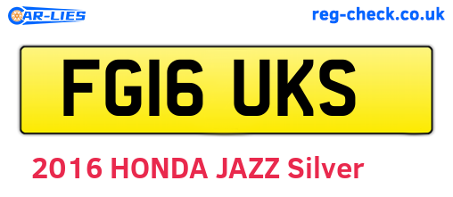 FG16UKS are the vehicle registration plates.