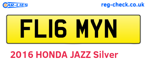 FL16MYN are the vehicle registration plates.