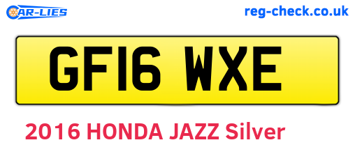 GF16WXE are the vehicle registration plates.