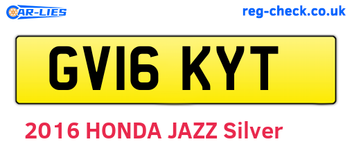GV16KYT are the vehicle registration plates.