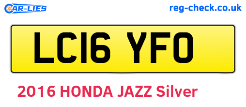 LC16YFO are the vehicle registration plates.