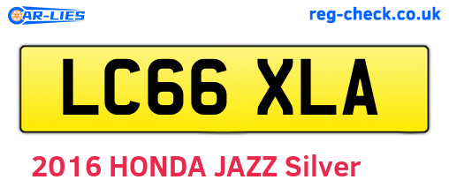 LC66XLA are the vehicle registration plates.
