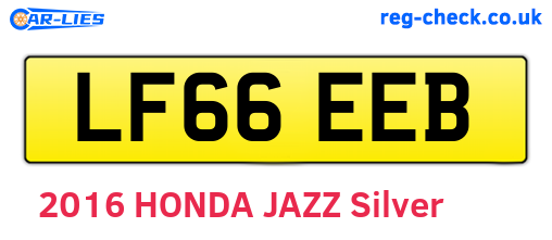LF66EEB are the vehicle registration plates.