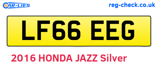 LF66EEG are the vehicle registration plates.