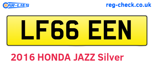 LF66EEN are the vehicle registration plates.
