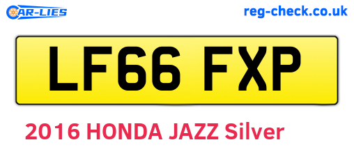 LF66FXP are the vehicle registration plates.