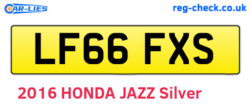 LF66FXS are the vehicle registration plates.