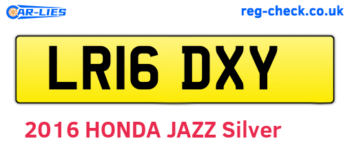 LR16DXY are the vehicle registration plates.