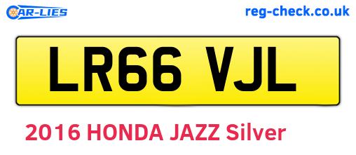 LR66VJL are the vehicle registration plates.