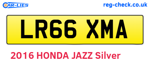 LR66XMA are the vehicle registration plates.