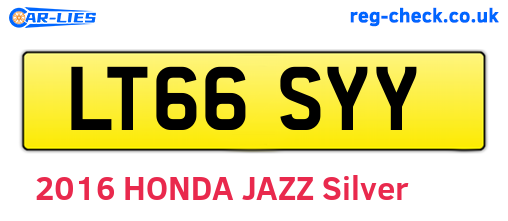LT66SYY are the vehicle registration plates.