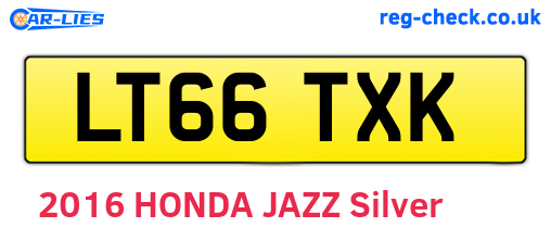 LT66TXK are the vehicle registration plates.
