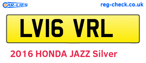 LV16VRL are the vehicle registration plates.