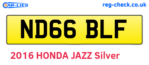 ND66BLF are the vehicle registration plates.