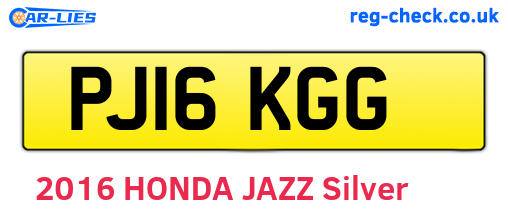 PJ16KGG are the vehicle registration plates.