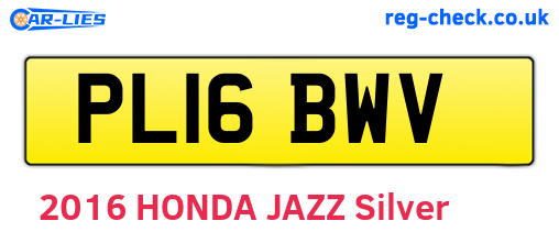 PL16BWV are the vehicle registration plates.