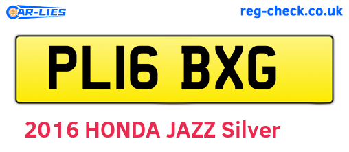 PL16BXG are the vehicle registration plates.