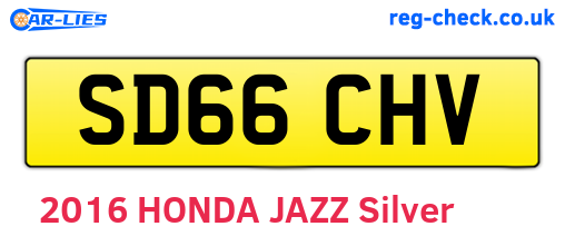 SD66CHV are the vehicle registration plates.