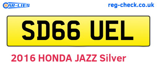 SD66UEL are the vehicle registration plates.