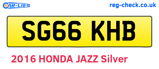 SG66KHB are the vehicle registration plates.