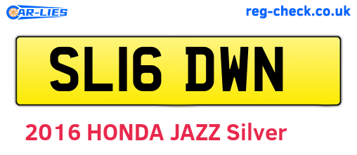 SL16DWN are the vehicle registration plates.