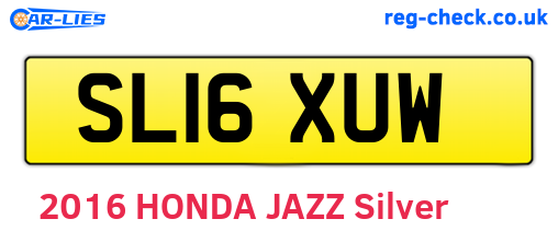 SL16XUW are the vehicle registration plates.