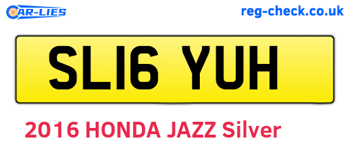 SL16YUH are the vehicle registration plates.