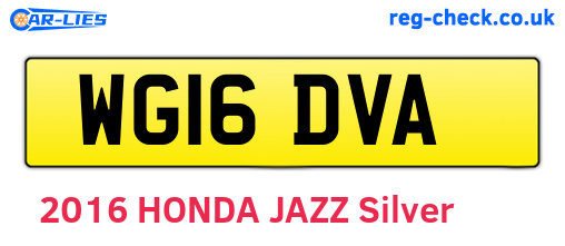WG16DVA are the vehicle registration plates.
