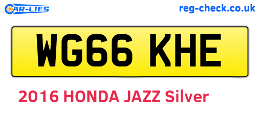 WG66KHE are the vehicle registration plates.
