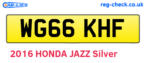 WG66KHF are the vehicle registration plates.