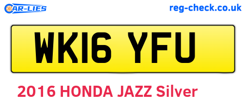WK16YFU are the vehicle registration plates.