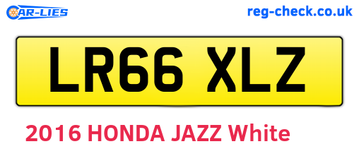 LR66XLZ are the vehicle registration plates.