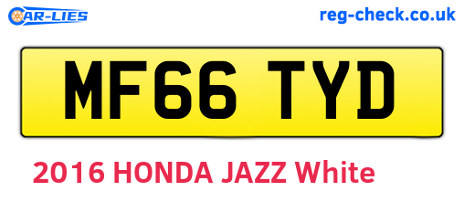 MF66TYD are the vehicle registration plates.