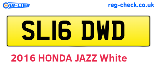 SL16DWD are the vehicle registration plates.