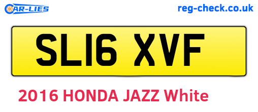 SL16XVF are the vehicle registration plates.