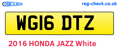 WG16DTZ are the vehicle registration plates.