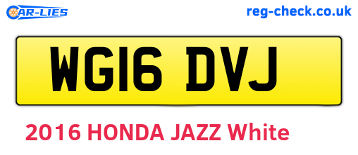 WG16DVJ are the vehicle registration plates.