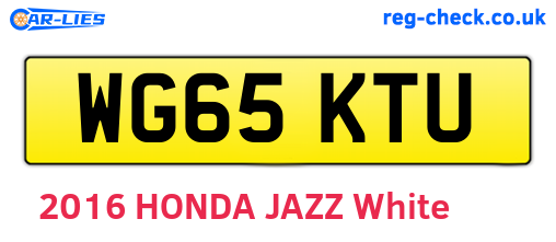 WG65KTU are the vehicle registration plates.