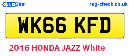 WK66KFD are the vehicle registration plates.
