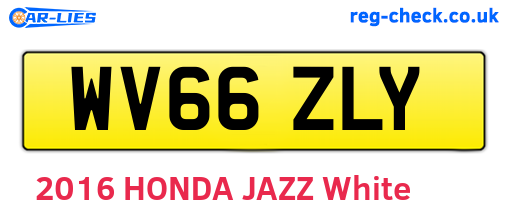 WV66ZLY are the vehicle registration plates.