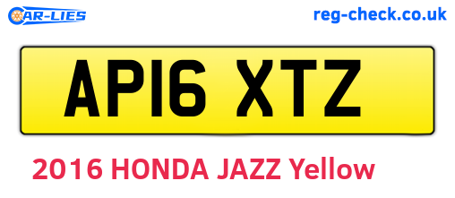 AP16XTZ are the vehicle registration plates.