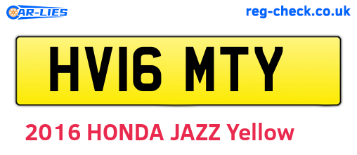 HV16MTY are the vehicle registration plates.