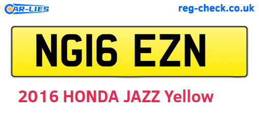 NG16EZN are the vehicle registration plates.