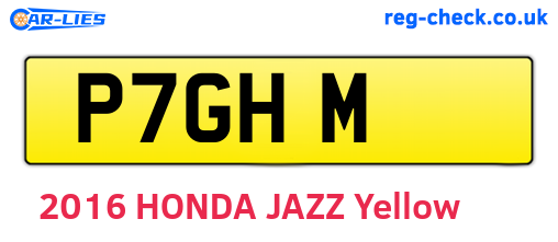P7GHM are the vehicle registration plates.