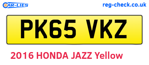 PK65VKZ are the vehicle registration plates.