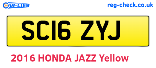 SC16ZYJ are the vehicle registration plates.