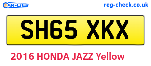 SH65XKX are the vehicle registration plates.