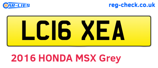 LC16XEA are the vehicle registration plates.