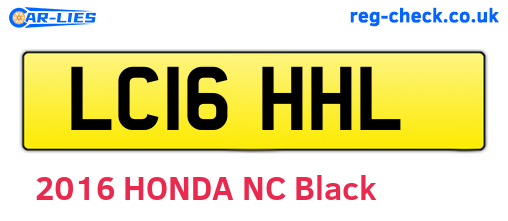 LC16HHL are the vehicle registration plates.